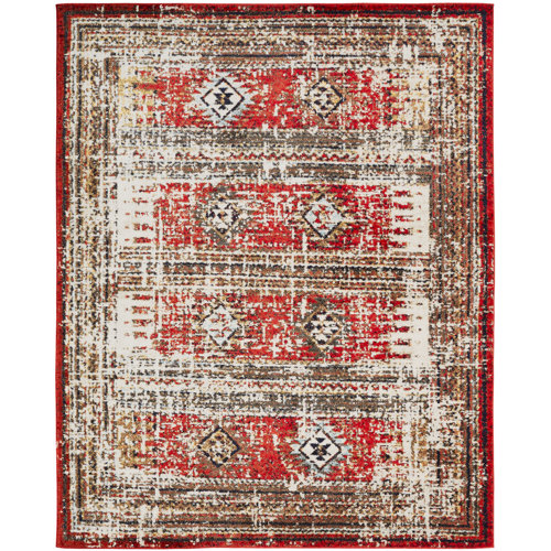 Loon Peak® Decker Southwestern Red Area Rug & Reviews Wayfair